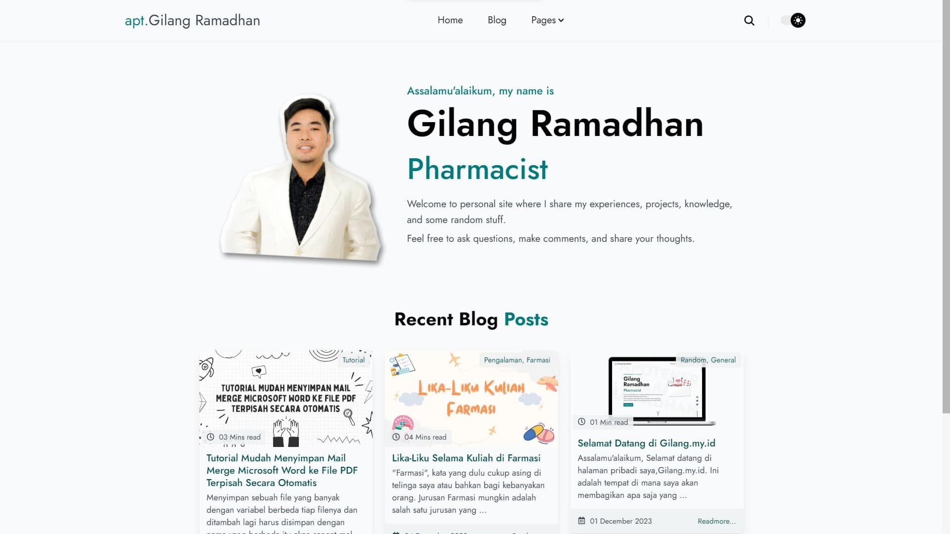Selamat Datang di Gilang.my.id